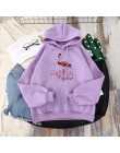 Shellsuning Letter Print damska bluza Harajuku damska bluza z kapturem w stylu oversize Casual miękkie ciepłe proste Streetwear 