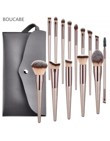 4-14 sztuk zestaw pędzli do makijażu do podkładu Powder Blush Eyeshadow Concealer Lip pędzel do makijażu powiek z torbą kosmetyk