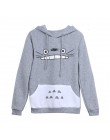 Gorąca sprzedaż jesień moda mężczyzna kobiet kreskówka totoro bluza z kapturem bluza sweter unisex bluza wiosna na co dzień płas