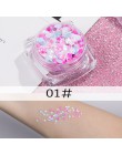 12 kolorów Glitter Shimmer Face Jewels Pigment Body Face Eye brokatowe cekiny krem łagodzący oko błyszczące Skinface cekiny Body