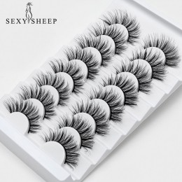 Nowy 5/8 pairs naturalne sztuczne rzęsy sztuczne rzęsy długi makijaż 3d rzęsy z norek przedłużanie rzęs sztuczne rzęsy z norek d