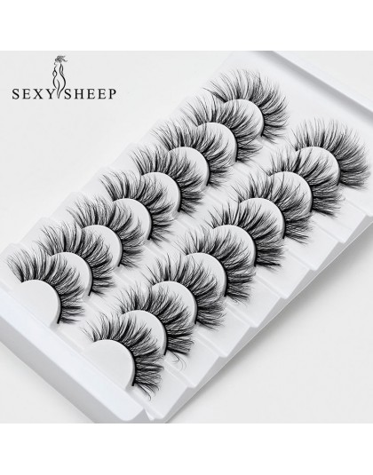 Nowy 5/8 pairs naturalne sztuczne rzęsy sztuczne rzęsy długi makijaż 3d rzęsy z norek przedłużanie rzęs sztuczne rzęsy z norek d