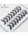 Nowy 5/8 pairs naturalne sztuczne rzęsy sztuczne rzęsy długi makijaż 3d rzęsy z norek przedłużanie rzęs sztuczne rzęsy z norek d