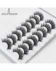 Nowy 5/8 pairs naturalne sztuczne rzęsy sztuczne rzęsy długi makijaż 3d rzęsy z norek przedłużanie rzęs sztuczne rzęsy z norek d