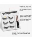 3 zestaw magnesów Mix rzęs magnetyczny płynny Eyeliner i magnetyczne sztuczne rzęsy i pęseta naturalny wodoodporny, długi, trwał