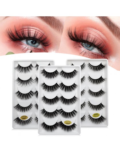 SHIDISHANGPIN 5 par rzęsy z norek sztuczne rzęsy naturalne sztuczne rzęsy 3d rzęsy z norek 3d rzęsy mink faux cils cilios