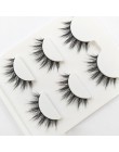 3D-09 naturalny zwężający się czarny terier sztuczne rzęsy moda piłka dym makijaż sztuczne rzęsy krzyż Messy miękkie 3D rzęsy
