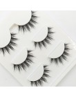3D-09 naturalny zwężający się czarny terier sztuczne rzęsy moda piłka dym makijaż sztuczne rzęsy krzyż Messy miękkie 3D rzęsy