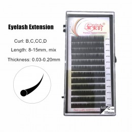 NEWCOME Korea przedłużanie rzęs B C CC D Curl sztuczne rzęsy pojedyncze rzęsy do budowy jedwabiu sztuczne rzęsy 0.03-0.20mm