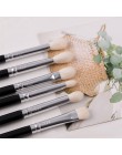 BEILI 8 sztuk klasyczne czarne Pro pędzle do makijażu kozy włosy syntetyczne cień do oczu brwi mieszanie smoky zestaw pędzli do 