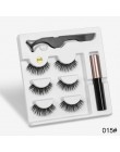 3 zestaw magnesów Mix rzęs magnetyczny płynny Eyeliner i magnetyczne sztuczne rzęsy i pęseta naturalny wodoodporny, długi, trwał