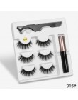 3 zestaw magnesów Mix rzęs magnetyczny płynny Eyeliner i magnetyczne sztuczne rzęsy i pęseta naturalny wodoodporny, długi, trwał