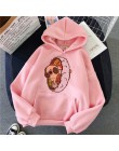 Bluza z kapturem z motywem kota moda damska kawaii koreańska bluza w stylu harajuku różowa kobieta 90s ubrania z nadrukami kobie