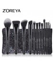 ZOREYA zestaw pędzli do makijażu 2/8/12 sztuk delikatne pędzle do makijażu puder do makijażu w proszku fundacja Contour i pędzle