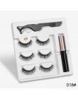 3 zestaw magnesów Mix rzęs magnetyczny płynny Eyeliner i magnetyczne sztuczne rzęsy i pęseta naturalny wodoodporny, długi, trwał