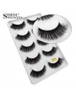 SHIDISHANGPIN 5 par rzęsy z norek sztuczne rzęsy naturalne sztuczne rzęsy 3d rzęsy z norek 3d rzęsy mink faux cils cilios