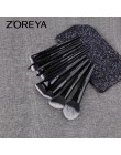 ZOREYA zestaw pędzli do makijażu 2/8/12 sztuk delikatne pędzle do makijażu puder do makijażu w proszku fundacja Contour i pędzle