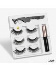 3 zestaw magnesów Mix rzęs magnetyczny płynny Eyeliner i magnetyczne sztuczne rzęsy i pęseta naturalny wodoodporny, długi, trwał