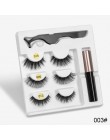 3 zestaw magnesów Mix rzęs magnetyczny płynny Eyeliner i magnetyczne sztuczne rzęsy i pęseta naturalny wodoodporny, długi, trwał
