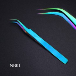Pęseta ze stali nierdzewnej objętość przedłużanie rzęs pęseta do brwi podkręcone proste paznokci Clipper szczypce narzędzia do m