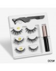 3 zestaw magnesów Mix rzęs magnetyczny płynny Eyeliner i magnetyczne sztuczne rzęsy i pęseta naturalny wodoodporny, długi, trwał