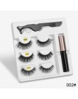 3 zestaw magnesów Mix rzęs magnetyczny płynny Eyeliner i magnetyczne sztuczne rzęsy i pęseta naturalny wodoodporny, długi, trwał