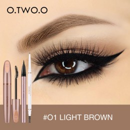 O.TWO.O 3 sztuk zestaw do makijażu oczu Ultra grzywny 1.5mm brwi wydłużenie tusz do rzęs długotrwałe konturówka wodoodporna zest