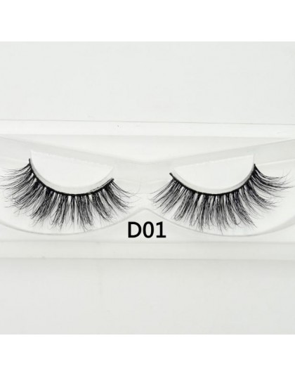 Visofree sztuczne rzęsy handmade naturalny makijaż sztuczne rzęsy brokat opakowanie 1 para box makijaż sexy 3D rzęsy z norek D01