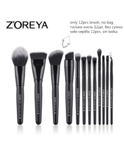ZOREYA zestaw pędzli do makijażu 2/8/12 sztuk delikatne pędzle do makijażu puder do makijażu w proszku fundacja Contour i pędzle