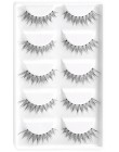 CLOTHOBEAUTY 5 par sztuczne rzęsy, sztuczne rzęsy ręcznie naturalne miękkie z niewidocznym paskiem, długi gruby makijaż wielokro
