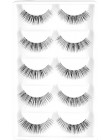 CLOTHOBEAUTY 5 par sztuczne rzęsy, sztuczne rzęsy ręcznie naturalne miękkie z niewidocznym paskiem, długi gruby makijaż wielokro