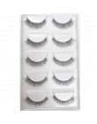 CLOTHOBEAUTY 5 par sztuczne rzęsy, sztuczne rzęsy ręcznie naturalne miękkie z niewidocznym paskiem, długi gruby makijaż wielokro