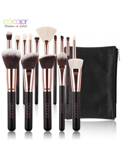 Docolor pędzle do makijażu profesjonalny zestaw pędzli do makijażu naturalnego fundacja Powder Contour Eyes Blending Beauty szcz