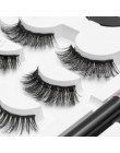 Magnetyczne rzęsy 3D Mink sztuczne rzęsy magnes Eyeliner Mink sztuczne rzęsy wodoodporny płyn zestaw pincet długotrwałe rzęsy