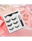 Magnetyczne rzęsy 3D Mink sztuczne rzęsy magnes Eyeliner Mink sztuczne rzęsy wodoodporny płyn zestaw pincet długotrwałe rzęsy