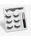 Magnetyczne rzęsy 3D Mink sztuczne rzęsy magnes Eyeliner Mink sztuczne rzęsy wodoodporny płyn zestaw pincet długotrwałe rzęsy