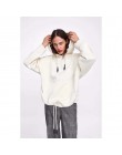 Bluzy z kapturem damskie bawełniane, w stylu harajuku bluzy z kapturem jednolity patchworkowe kieszenie regularne bluza oversize