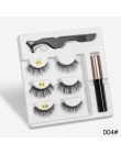 Magnetyczne rzęsy 3D Mink sztuczne rzęsy magnes Eyeliner Mink sztuczne rzęsy wodoodporny płyn zestaw pincet długotrwałe rzęsy