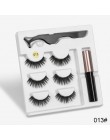 Magnetyczne rzęsy 3D Mink sztuczne rzęsy magnes Eyeliner Mink sztuczne rzęsy wodoodporny płyn zestaw pincet długotrwałe rzęsy