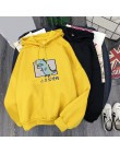 Wiosna jesień bluza damska typu harajuku z kapturem z długim rękawem bluzy damskie dinozaur polar z nadrukami bluza z kapturem S