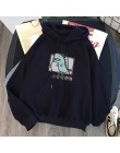 Wiosna jesień bluza damska typu harajuku z kapturem z długim rękawem bluzy damskie dinozaur polar z nadrukami bluza z kapturem S