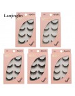 LANJINGLIN 4 pairs rzęsy z norek sztuczne rzęsy mink 3d sztuczne rzęsy rozszerzenie makijaż cilios naturalne długie okrucieństwo