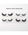 Visofree 30/40 Pairs/lot 3D rzęsy z norek z tacą bez pudełka ręcznie pełny pasek rzęsy Mink fałszywe makijaż rzęs rzęsy cilios