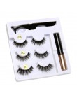 5 magnes magnetyczny płynny eyeliner i magnetyczne sztuczne rzęsy i pęseta zestaw wodoodporny, długi trwały przedłużanie rzęs