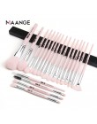 MAANGE Pro 12/20 sztuk zestaw pędzli do makijażu z torbą Powder EyeShadow mieszanie Eyeliner Eyeliner Lip przenośna szczotka zes