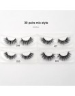 Visofree 30/40 Pairs/lot 3D rzęsy z norek z tacą bez pudełka ręcznie pełny pasek rzęsy Mink fałszywe makijaż rzęs rzęsy cilios