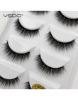 YSDO 5 Pairs 3D rzęsy z norek naturalne włosy sztuczne rzęsy długie 100% dramatyczne makijaż oczu fałszywe rzęsy puszyste rzęsy 