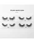 Visofree 30/40 Pairs/lot 3D rzęsy z norek z tacą bez pudełka ręcznie pełny pasek rzęsy Mink fałszywe makijaż rzęs rzęsy cilios