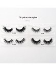 Visofree 30/40 Pairs/lot 3D rzęsy z norek z tacą bez pudełka ręcznie pełny pasek rzęsy Mink fałszywe makijaż rzęs rzęsy cilios