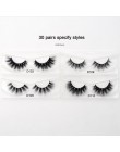 Visofree 30/40 Pairs/lot 3D rzęsy z norek z tacą bez pudełka ręcznie pełny pasek rzęsy Mink fałszywe makijaż rzęs rzęsy cilios